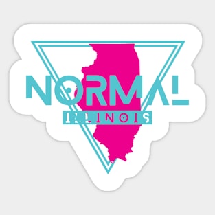 Normal Illinois Retro Vintage Triangle IL Sticker